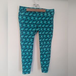 New York and Company Turquoise Elephant Print Pants